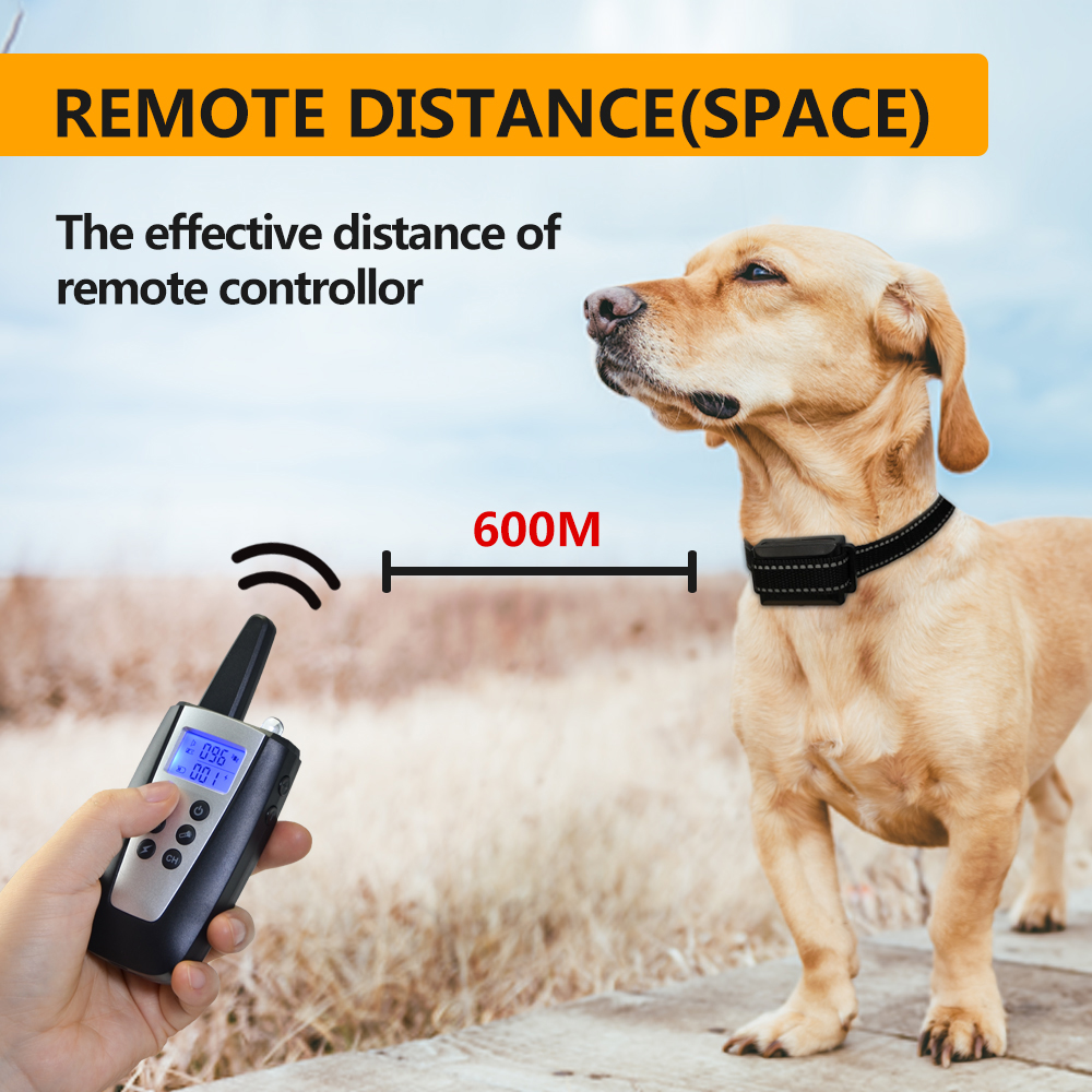 Rechargeable Dog Training Collar with Remote – Suitable for Small, Medium, and Large Dogs. Features Beep, Vibration, and Shock Modes, remote range up to 600 meters. Waterproof design for durability and reliability. - Image 11
