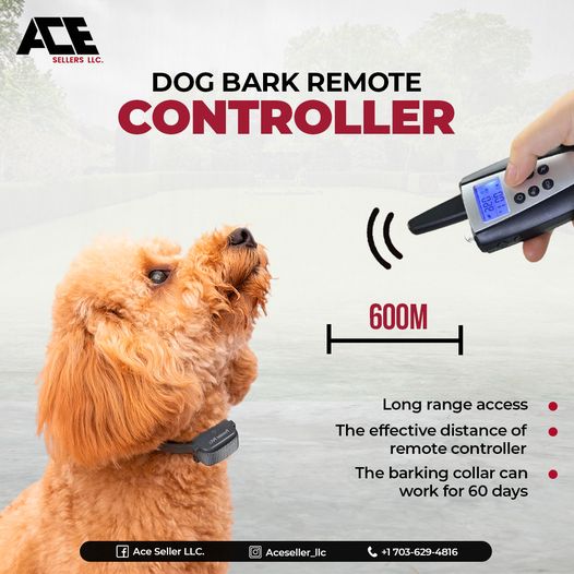 Rechargeable Dog Training Collar with Remote – Suitable for Small, Medium, and Large Dogs. Features Beep, Vibration, and Shock Modes, remote range up to 600 meters. Waterproof design for durability and reliability.